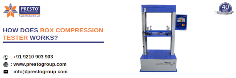 How does box compression tester works?